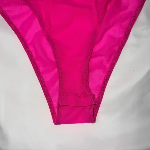 SHEIN Pink Asymmetrical Bodysuit with Cutout Design Size 3X