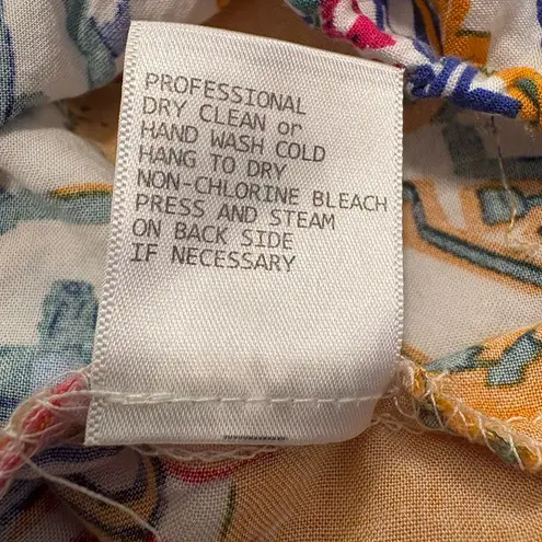 Christian Siriano Crop Top Aztec Western Boho 3/4 sleeve Coastal Cowgirl Multi Gold Size XS