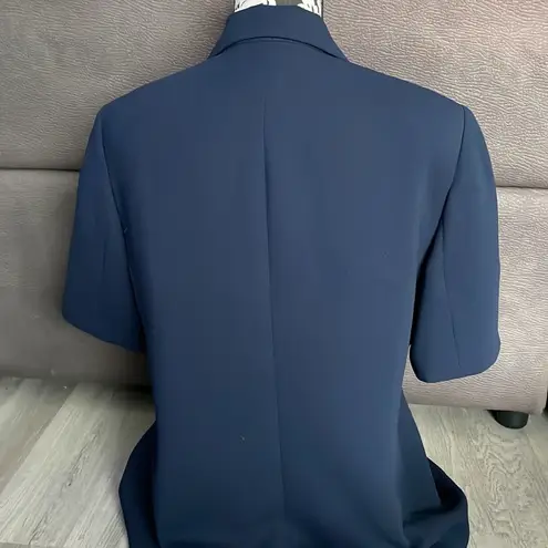 Villager A LIZ CLAIBORNE COMPANY Navy Blue Short Sleeve Blazer Jacket Size 14
