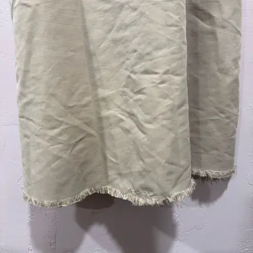 Directives Lyocell Khaki Jumper Dress overall dress Pockets Adjustable Straps Tan Size L