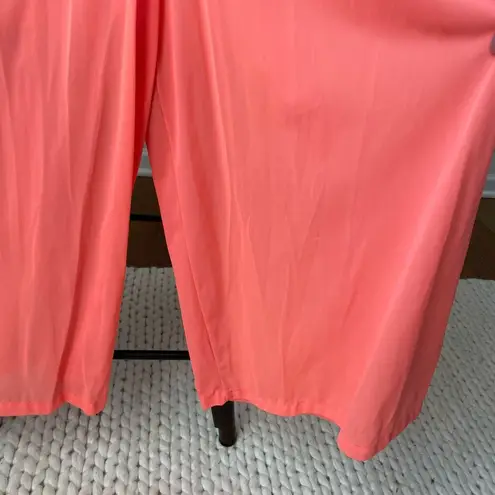 Vintage Sears Palazzo Wide Leg Jumpsuit Ivory Orange S 4