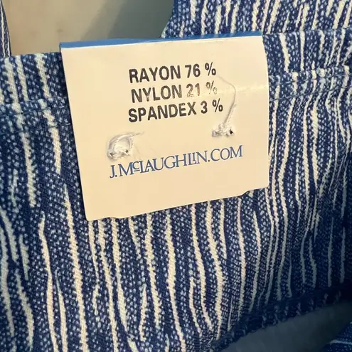 New J. McLaughlin Masie Pants in Textured Ridge Stretch Pull On Size 2 Blue