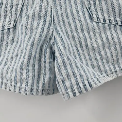 Faherty Topsail Shorts Size 28 Denim Jean Stripes Faded Cotton Blend Indigo Dyed