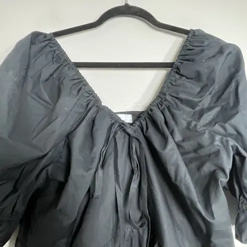 Hill House The Ophelia Nap Dress Size XXL Black Minimalist Midi Casual Cotton