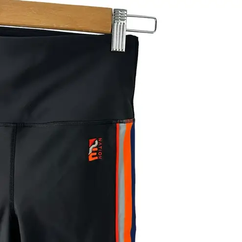 P.E Nation Crossbar Black Leggings Black Side Stripe Green XSmall Activewear Size XS