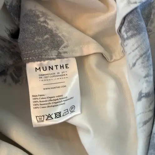 Munthe Tresco Tie Dye Button Down Shirt Sand Navy Pink Women’s Size 2 Blue