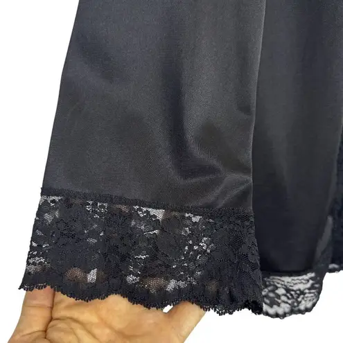 Vintage Undercover Wear Lace Trim Open Robe Cardigan Size M Black Whimsigoth Y2K Size M