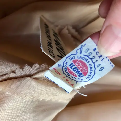 Vintage 60s Marita by Anthony Maruto House Dress Red Pink Metallic Gold size M Multiple Size M