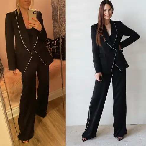 Veronica Beard Dickey Jacket with Crystal Trim in Black Size 6