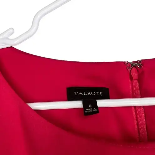 Talbots  Pink Women's‎ 8 Sleeveless Pink Belted Stretch Crepe Jumpsuit