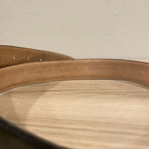 Paris Vintage Belt Navajo Inlaid Turquoise Slab Horse Shoe Belt Buckle 34” Black