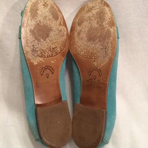 Gap  blue suede kiltie penny ballet Loafer SZ 8