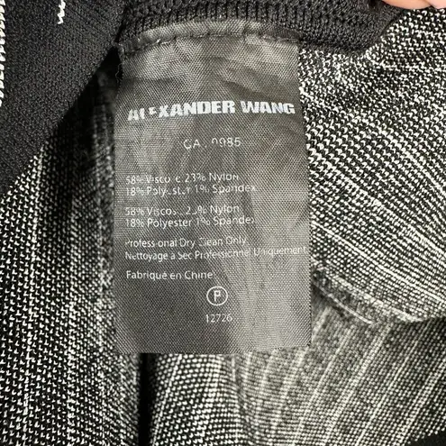 Alexander Wang Womens Size Medium Striped Pencil Skirt Stretch Black White