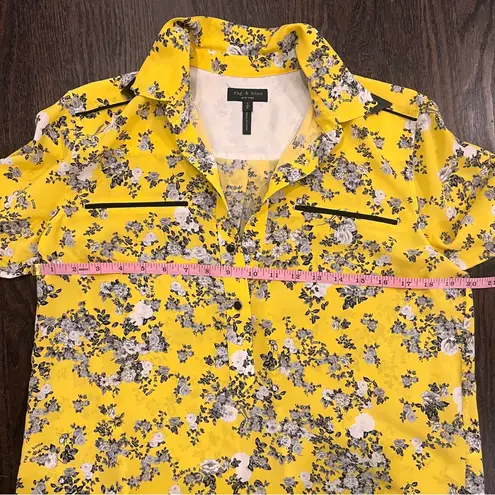 Rag and Bone  Yellow Floral Blouse - Image 8