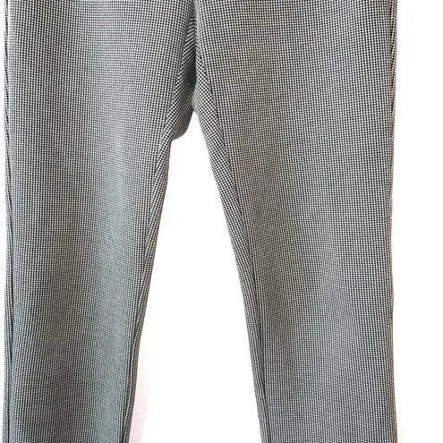 Max Mara Weekend Black Houndstooth Print Mid-rise Straight Leg Pants