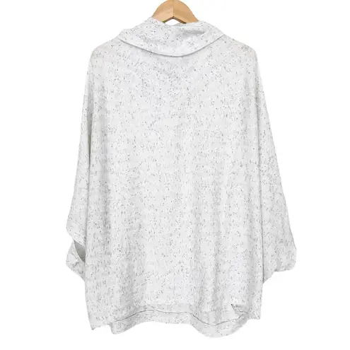 Lane Bryant  White Gray Cowl Neck Poncho Sweater Sz 22/24