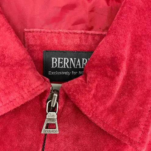 Bernardo RED SUEDE LEATHER FULL ZIP JACKET SIZE 1X