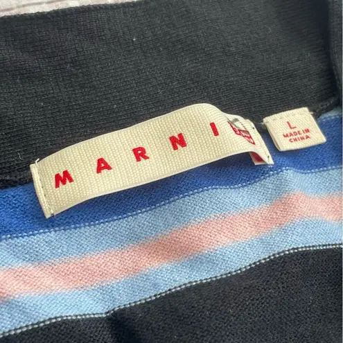 MARNI x UNIQLO Collaboration Striped Oversized Cardigan Blue Women Size Large