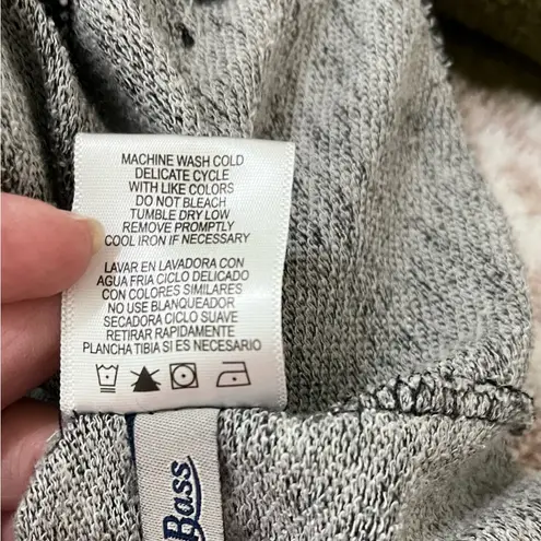 G.H. Bass &Co. G H Bass Women's Black and Gray Asymmetrical Zip Knit Jacket Sz M - L