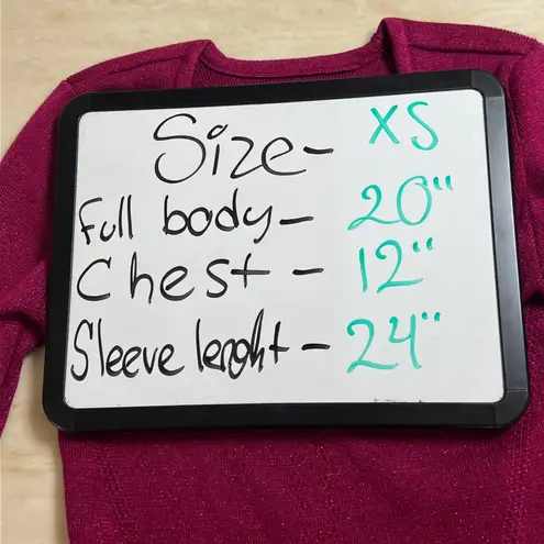 Maeve Anthropologie Sparkle Knit Square Neck Bell Sleeve Top Magenta XS Purple