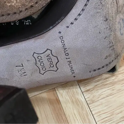 DONALD J PLINER “Val” Criss Cross Canvas High Heels Sandals Size 7.5