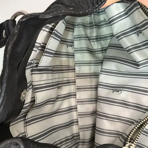 Coach  Penelope Pebbled Black Leather Handbag