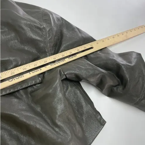 Nanushka Jacket Womens Small Holleen Solid Green Faux Leather Collared