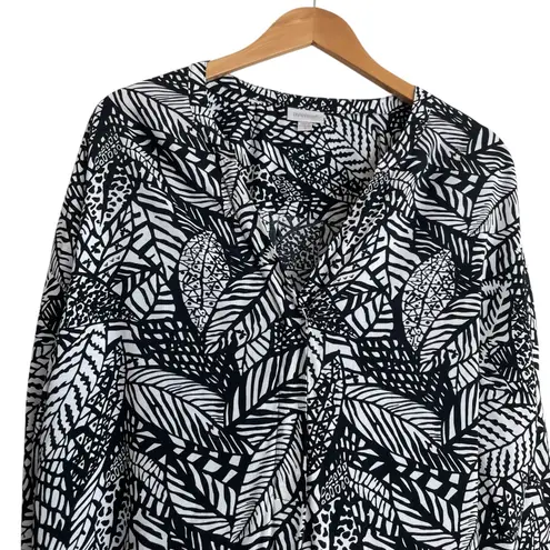 Avenue WomenTunic Top 1X Abstract Foliage Boho Lagenlook Cottagecore Officewear