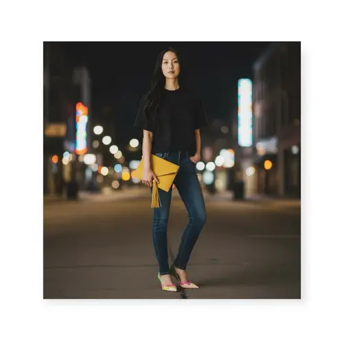 Street Level new ༄ Leather Tassel Envelope Clutch Handbag Bag ༄ Goldenrod Yellow