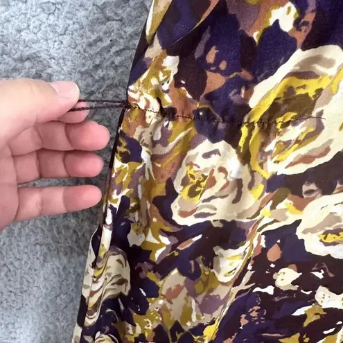 Lands' End floral midi dress 18 ruffle purple dainty abstract whimsical fairy