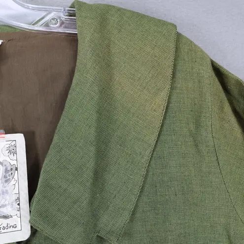 APRIL CORNELL Green Crop Eleanor Blouse Sz M Romantic Cottagecore Jacket Size M