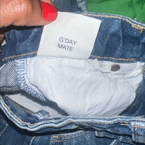 ROLLA'S High Rise Dark Blue Jean Shorts size 25