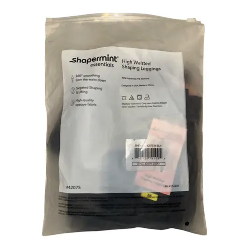 Shapermint High Waisted Black Shaping Leggings, Womens Medium