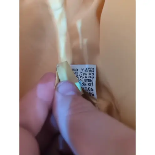 Kasper For A.S.L Women's Collarless Yellow Blazer, Size 8/9, Single Breasted