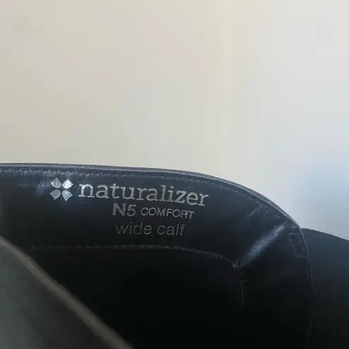 Naturalizer Naturalized Jennings Black Knee- High Leather Boots Wide Calf Size 6.5