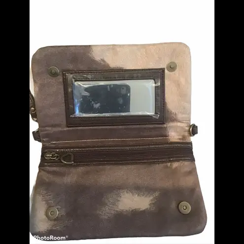 Gigi Hill Faux Suede Crossbody Wristlet Purse