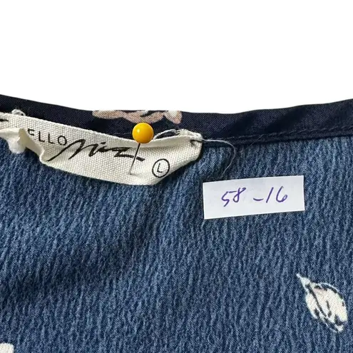 Hello Mia Blue Floral Dress Women Size Large | 58