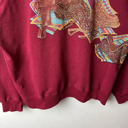 Hanes Vintage Las Vegas Crewneck Sweatshirt Red Large L