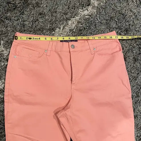 Gloria Vanderbilt Womens Stretch Amanda 2.0 Slim Leg Size 14 Coral Jeans