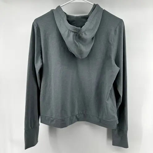 Vuori Halo Essential Hoodie Sweatshirt Cropped Boxy Relaxed DreamKnit Gray M