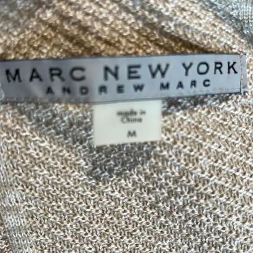 Andrew Marc Marc New York Sweater Dress Light Tan Womens M Cable Knit Acrylic