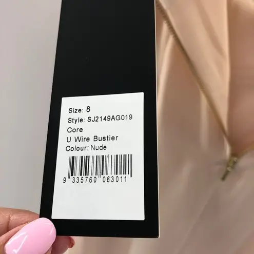 Shona joy Bustier Draped Maxi Dress in Nude 4