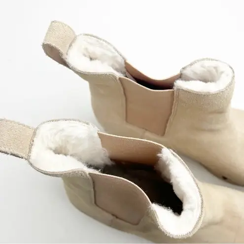 J.Crew  Suede Leather Upper  Faux Fur Lined Clog Studded Boots, Size 12