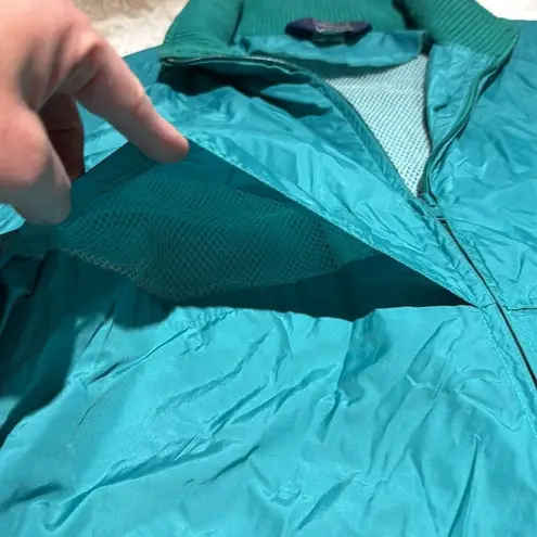 Woolrich Vintage 80s turquoise hooded Teton windbreaker
