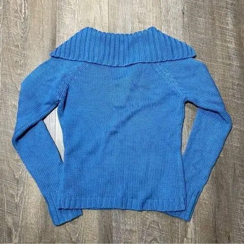 Energie Vintage Y2k Light Blue Knit Collared Henley Sweater Womens Medium/Large