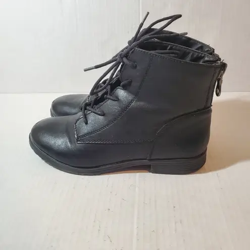 Style & Co Style Co. Round Toe Ankle Combat Boots Lace Up