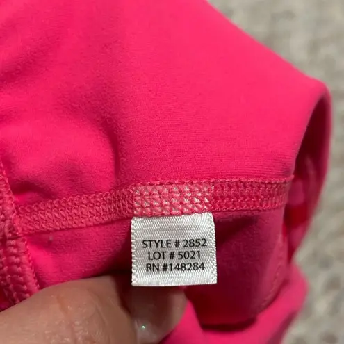 Terez TLC Y-Back Bralette Sport Bra Leggings Pink American Pop Set- Size Small