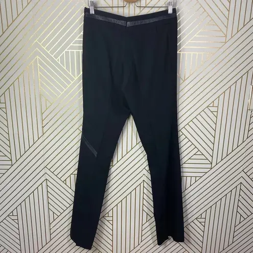 Bally Leather Accent Black Dress Pants Size US 8