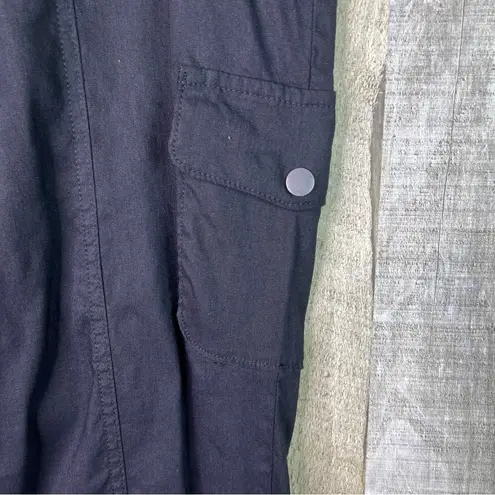 INC International Concepts Size 10 Ankle High Rise Black Cargo Pants W/T…