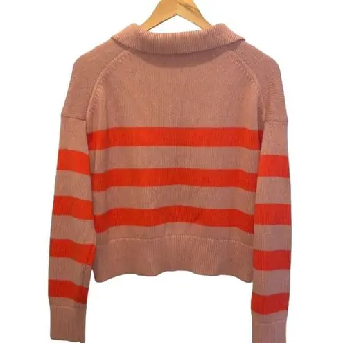 Velvet by Graham & Spencer Women's Lucie Sweater Striped Size XS pink/flame Pink